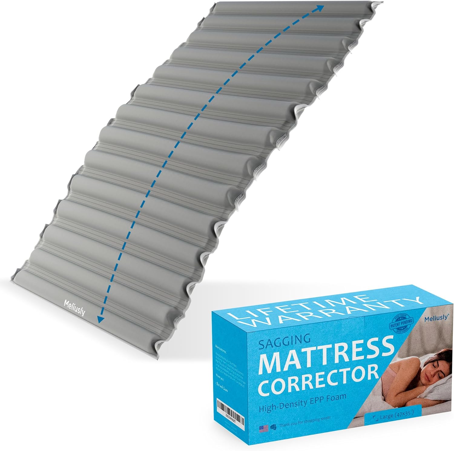  Mattress Helper Under Mattress Support - Fix Your Sagging  Mattress Firmer Solution for Mattresses - Twin- Single Side Coverage (King)  - Mattress Pads