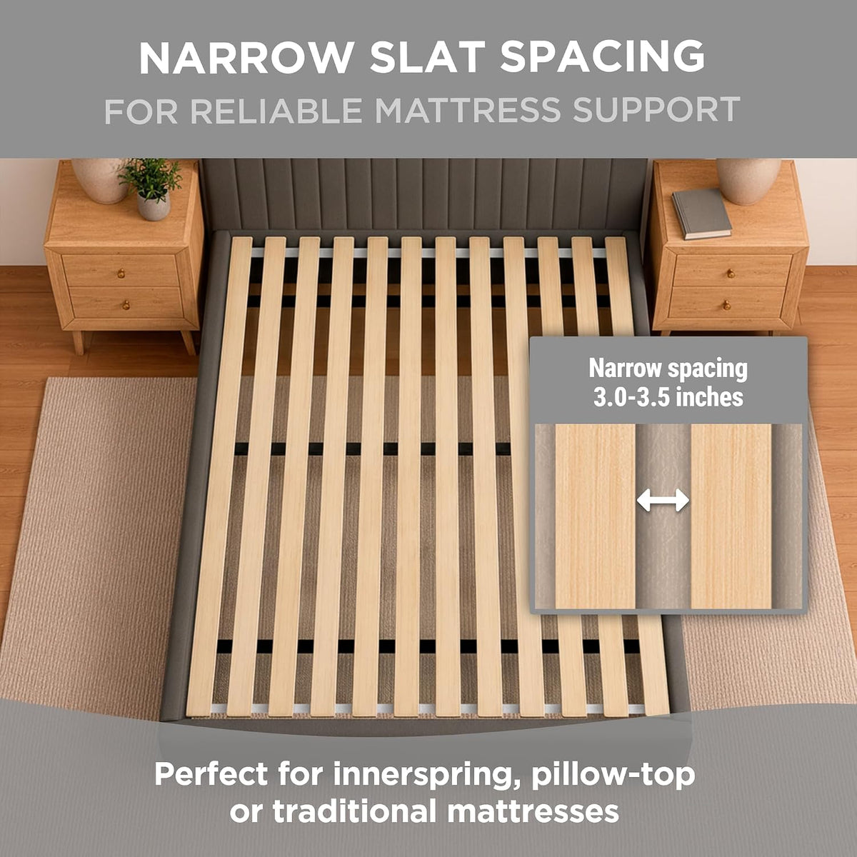 SlatSure™ Classic Bunkie Board — Vertical Bed Slats