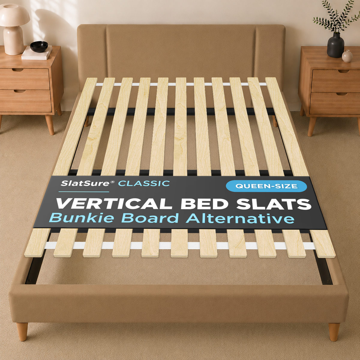 SlatSure™ Classic Bunkie Board — Vertical Bed Slats