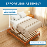 SlatSure Horizontal Bed Slats – Heavy Duty Wooded Replacement Slats for Bed Frame & Mattress Support