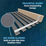 SlatSure Horizontal Bed Slats – Heavy Duty Wooded Replacement Slats for Bed Frame & Mattress Support