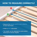 SlatSure Horizontal Bed Slats – Heavy Duty Wooded Replacement Slats for Bed Frame & Mattress Support