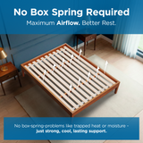 SlatSure Vertical Bed Slats – Heavy Duty Wooden Replacement Slats for Bed Frame & Mattress Support