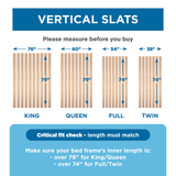 SlatSure Replacement Bed Slats - Vertical Wooden Slatted Bed Base Frame Support