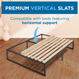 SlatSure Vertical Bed Slats – Heavy Duty Wooden Replacement Slats for Bed Frame & Mattress Support