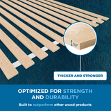 SlatSure Replacement Bed Slats - Vertical Wooden Slatted Bed Base Frame Support