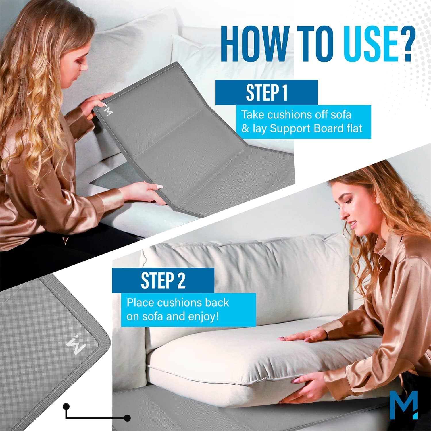 Meliusly® Sofa Cushion Support Board - Couch Support for Sagging Cushions